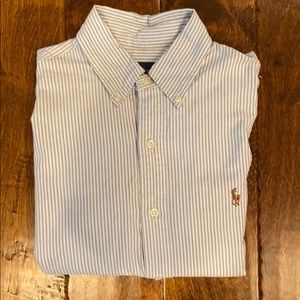 Ralph Lauren blue and white button down